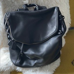 Black Leather Tumi Backpack